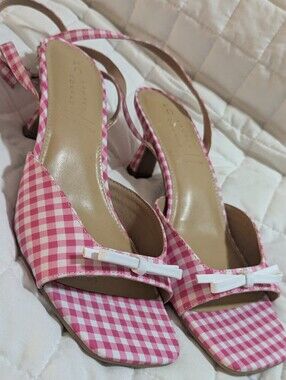 NWOT LC LAUREN CONRAD OPEN TOE SANDAL HEELS 9.5 pink